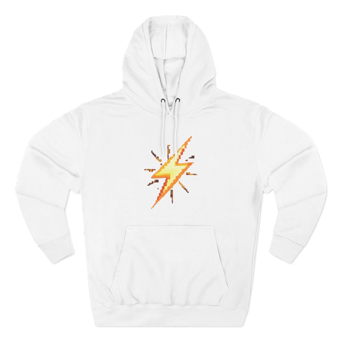 Dynamic Three-Panel Fleece Hoodie - White Lightning & GO Design